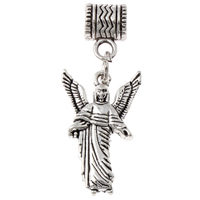 Zinc Alloy European Pendants, Angel, antique silver color plated, without troll, lead & cadmium free Approx 5mm 