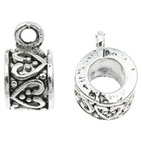 Zinc Alloy Bail Beads, Column, antique silver color plated, lead & cadmium free Approx 2mm, 5mm, Approx 