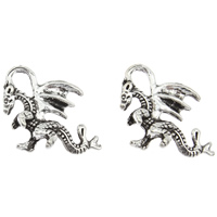 Zinc Alloy Animal Pendants, Dragon, antique silver color plated, lead & cadmium free Approx Approx 