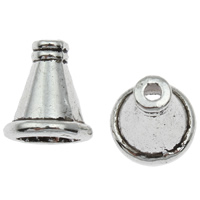 Perles cône en alliage de zinc, Plaqué de couleur d'argent, sans plomb et cadmium Environ 1.5mm, Environ Vendu par sac