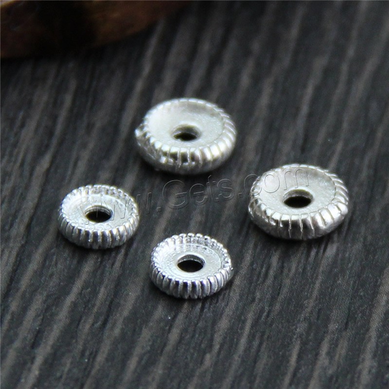 Sterling Silver Spacer Beads, 925 Sterling Silver, Flat Round, different size for choice, Sold By PC