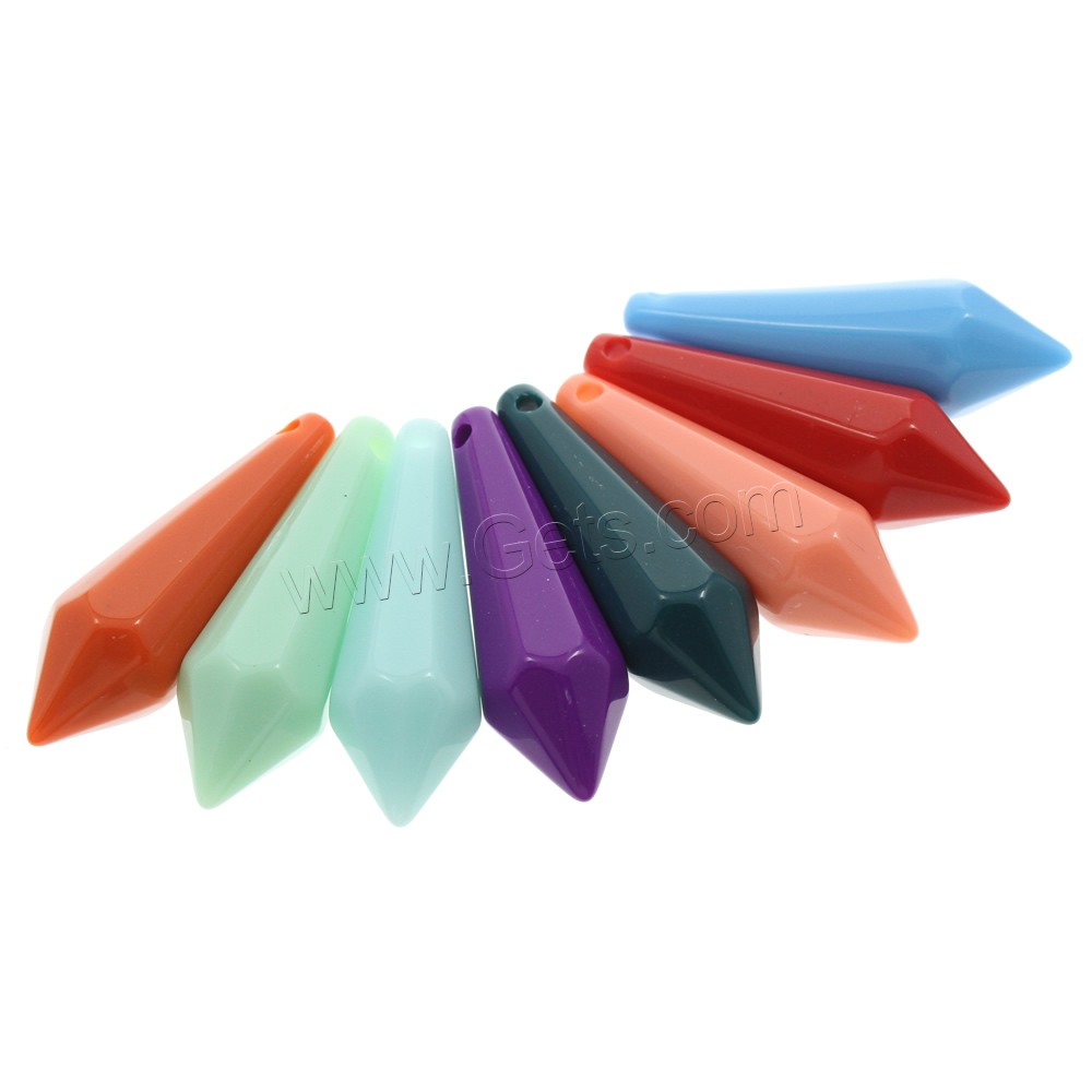 Сплошной цветной Акрил Кулоны, Маятник, искусственный камень & разный размер для выбора & ровный цвет, Много цветов для выбора, отверстие:Приблизительно 2mm, продается сумка