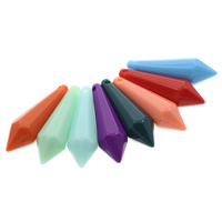 Solid Color Acrylic Pendants, pendulum, imitation gemstone Approx 2mm 