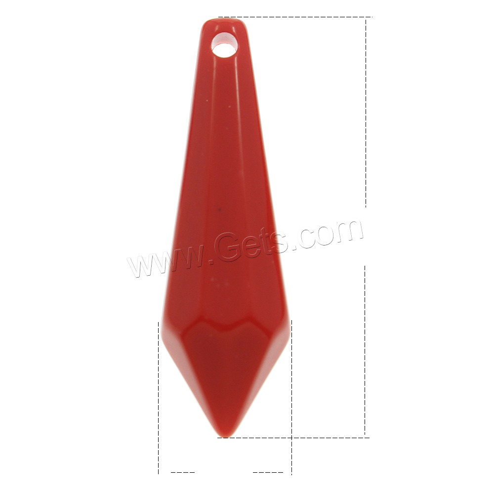 Solid Color Acrylic Pendants, pendulum, imitation gemstone & different size for choice, more colors for choice, Hole:Approx 2mm, Sold By Bag