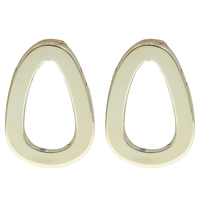 Acrylic Linking Ring, Teardrop, gold color plated Approx 