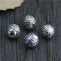 Thailand Sterling Silver Beads, Round, 8mm Approx 1.2mm 