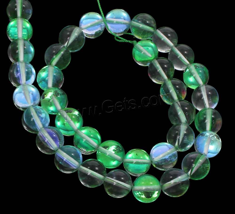 Glass Beads, Round, different size for choice & two tone, more colors for choice, Hole:Approx 1mm, Length:Approx 15 Inch, Sold By Strand