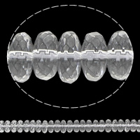 Natürliche klare Quarz Perlen, Klarer Quarz, Rondell, synthetisch, verschiedene Größen vorhanden & facettierte, Bohrung:ca. 1mm, Länge:ca. 15.5 ZollInch, verkauft von Strang