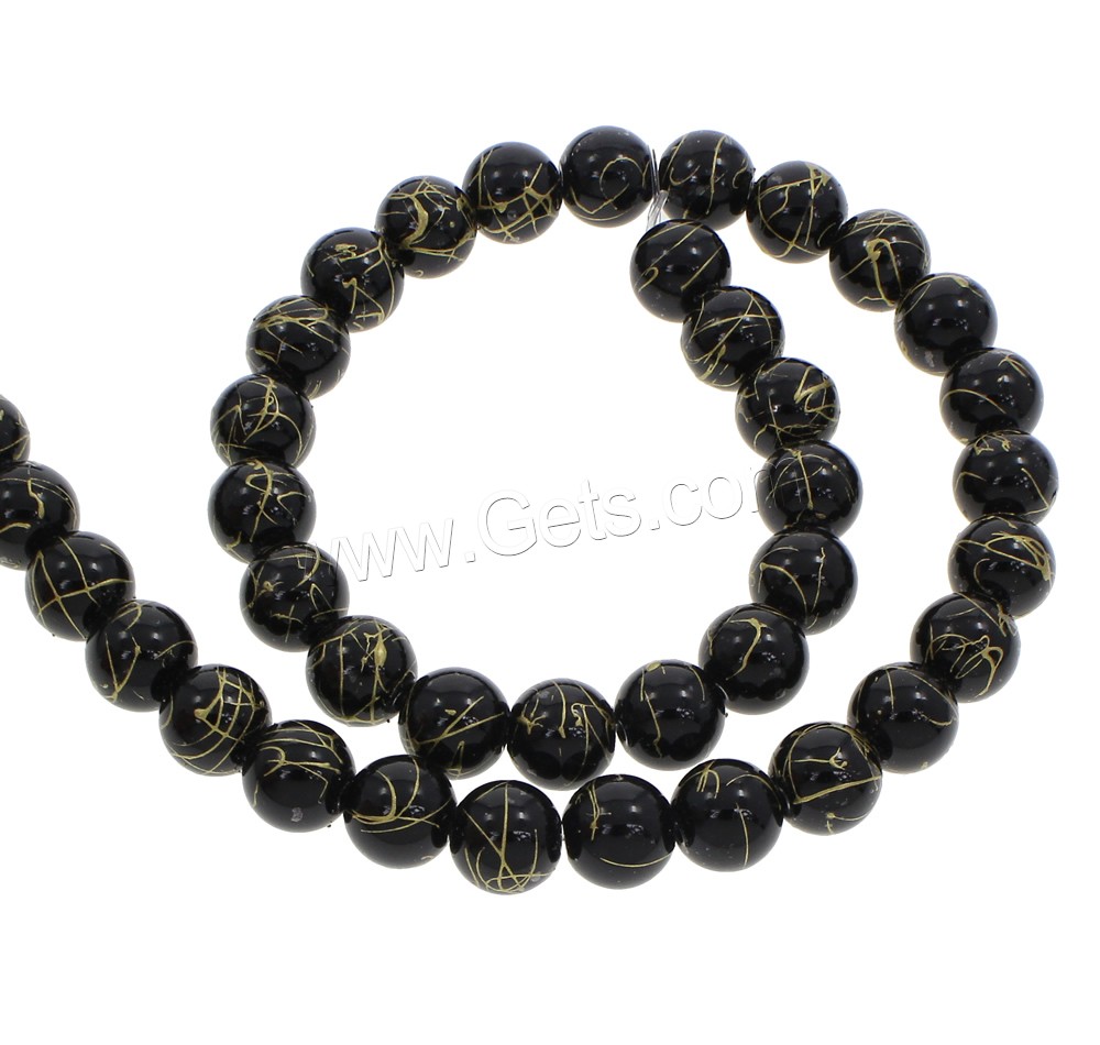 Drawbench Glass Beads, Round, different size for choice, more colors for choice, Hole:Approx 1mm, Length:Approx 15.5 Inch, Sold By Strand