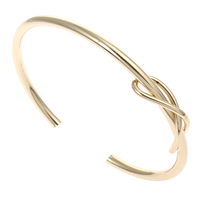 Brass Cuff Bangle, Infinity, gold color plated, nickel, lead & cadmium free Inner Approx Approx 6.5 Inch 