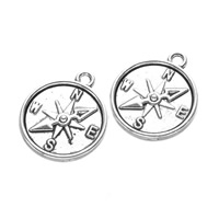Zinc Alloy Jewelry Pendants, Compass, antique silver color plated Approx 2mm 