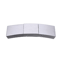 Cierre magnético de acero inoxidable rectangular, Rectángular, cepillado, color original, 41x11x4mm, agujero:aproximado 10x3mm, Vendido por UD
