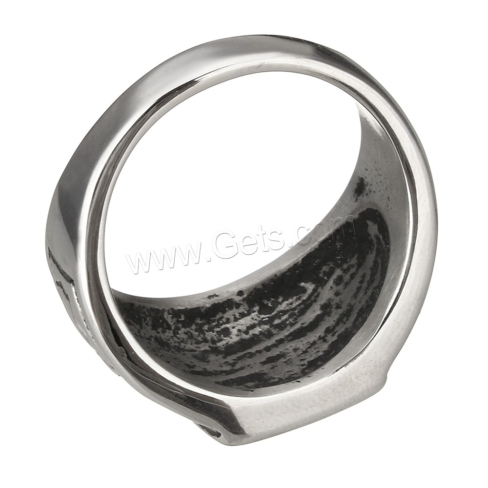 Men Stainless Steel Ring in Bulk, 316 Stainless Steel, Skull, different size for choice & blacken, 16x7mm, Sold By PC