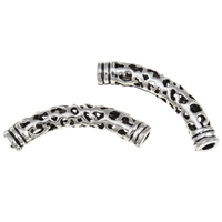 Zinc Alloy Tube Beads, Curved Tube, antique silver color plated, hollow, lead & cadmium free Approx 5mm 