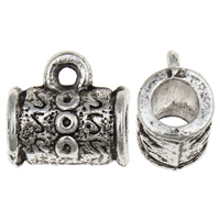Zinc Alloy Bail Beads, Column, antique silver color plated, lead & cadmium free Approx 1mm, 5mm, Approx 