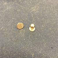 Brass Button Findings, gold color plated 