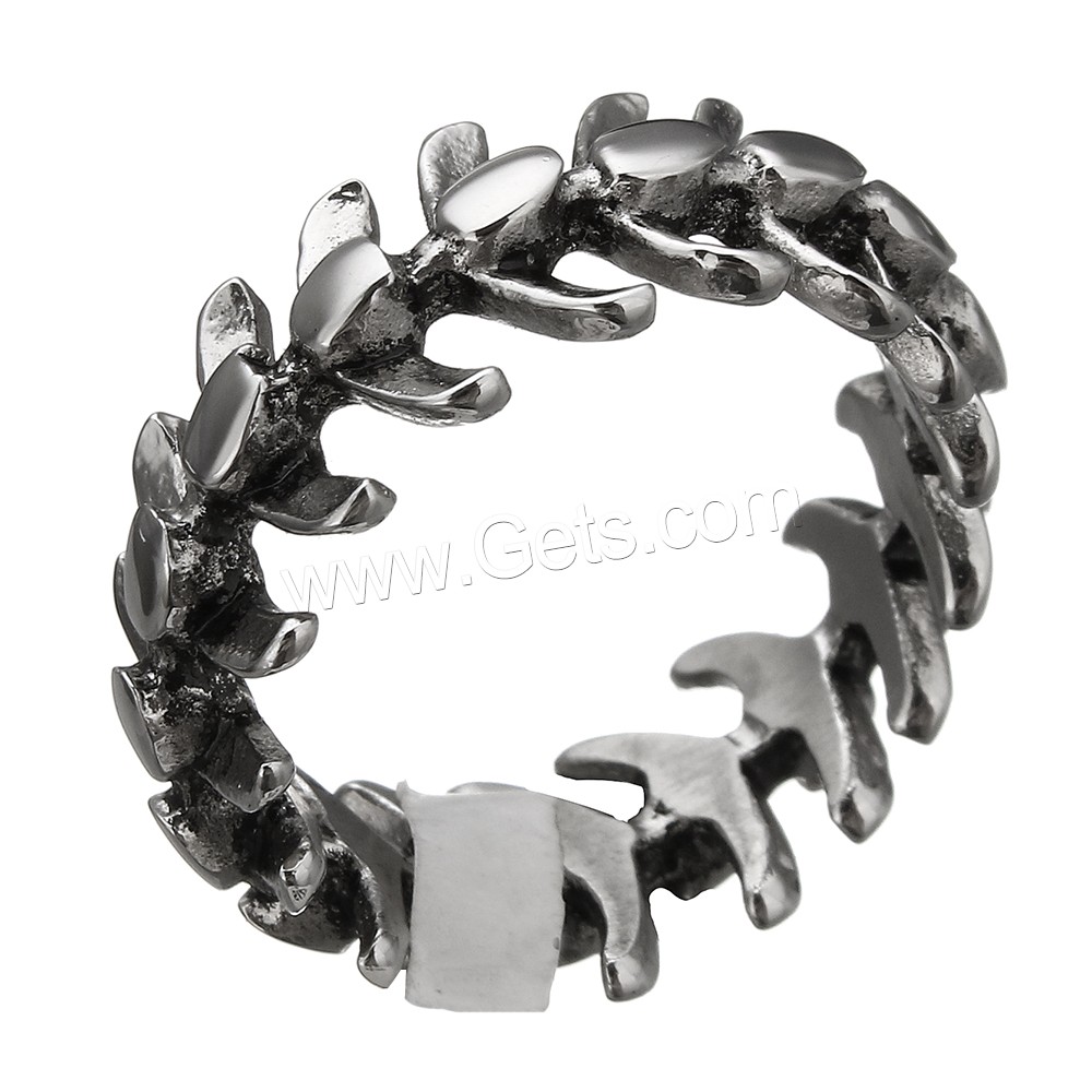 Men Stainless Steel Ring in Bulk, 316 Stainless Steel, different size for choice & blacken, 9x2.5mm, Sold By PC
