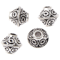 Zinc Alloy Jewelry Beads, Bicone, antique silver color plated, lead & cadmium free Approx 1.5mm, Approx 