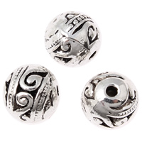 Zinc Alloy Jewelry Beads, Round, antique silver color plated, lead & cadmium free, 8mm Approx 1mm, Approx 