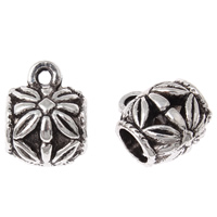 Zinc Alloy Bail Beads, Drum, antique silver color plated, lead & cadmium free Approx 2mm, 6mm, Approx 
