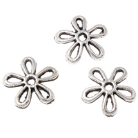 Zinc Alloy Bead Caps, Flower, antique silver color plated, lead & cadmium free Approx 2mm, Approx 