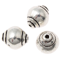 Bijoux de perles en alliage de Zinc , ovale, Plaqué de couleur d'argent, sans plomb et cadmium Environ 1mm, Environ Vendu par sac