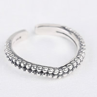Thailand Sterling Silver Cuff Finger Ring, open, 2.80mm, US Ring 