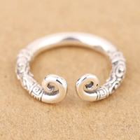 Thailand Sterling Silver Cuff Finger Ring, open, 7mm, US Ring 