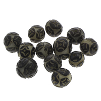 DIY Buddha Beads, Bodhi, Round, Carved, original color, 12-16mm Approx 2mm 
