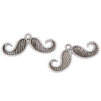 Zinc Alloy Jewelry Pendants, Mustache, antique silver color plated, lead & cadmium free Approx 2mm, Approx 