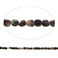 Natürlicher Turmalin Perlen, Klumpen, Oktober Birthstone, 7x3mm-7x9x5mm, Bohrung:ca. 1mm, Länge:ca. 15.5 ZollInch, ca. 55PCs/Strang, verkauft von Strang