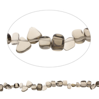 Natürliche Rauchquarz Perlen, Klumpen, 8x9x5mm-9x15x10mm, Bohrung:ca. 1mm, Länge:ca. 15.5 ZollInch, ca. 49PCs/Strang, verkauft von Strang