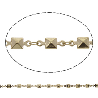 Handmade Brass Chain, plated, bar chain lead & cadmium free 