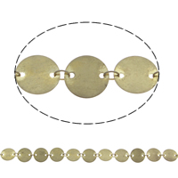 Handmade Brass Chain, Flat Round, plated lead & cadmium free 