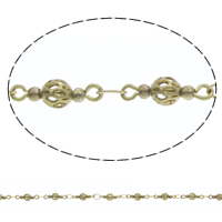 Handmade Brass Chain, Round, plated lead & cadmium free 