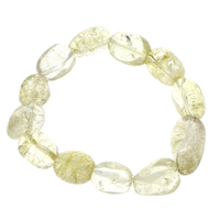 perles de citrine bracelet, pepite, Novembre Birthstone & craquelure - Environ 7.5 pouce, Vendu par brin