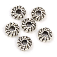 Zinc Alloy Spacer Beads, Flower, antique silver color plated, lead & cadmium free Approx 1mm, Approx 