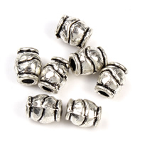 Zinc Alloy Jewelry Beads, Drum, antique silver color plated, lead & cadmium free Approx 1mm, Approx 