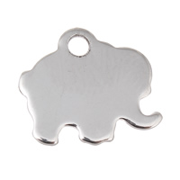 Stainless Steel Tag Charm, Elephant, original color Approx 1mm 