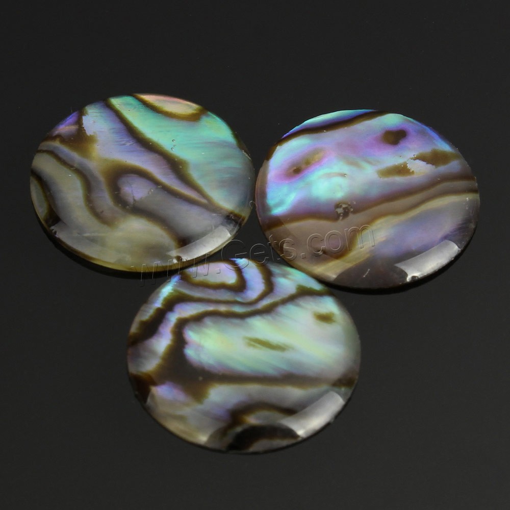 Abalone Shell Cabochon, Flat Round, natural, different size for choice & epoxy gel & flat back, Sold By PC