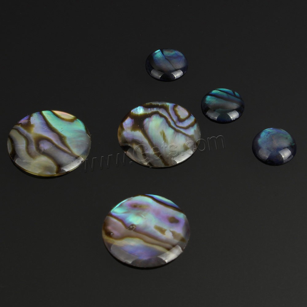 Abalone Shell Cabochon, Flat Round, natural, different size for choice & epoxy gel & flat back, Sold By PC