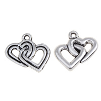 Zinc Alloy Heart Pendants, antique silver color plated, lead & cadmium free Approx 1.5mm, Approx 