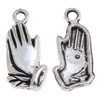 Zinc Alloy Hand Pendants, antique silver color plated, lead & cadmium free Approx 1.5mm, Approx 