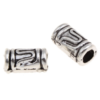 Zinc Alloy Tube Beads, antique silver color plated, lead & cadmium free Approx 4mm, Approx 