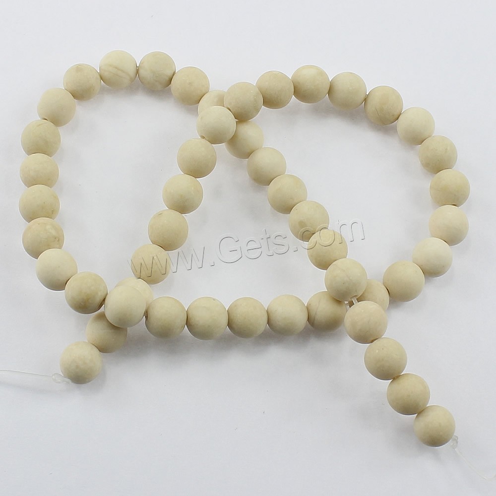 Riverstone Perle, Flussstein, rund, natürlich, verschiedene Größen vorhanden & satiniert, Bohrung:ca. 1-2mm, Länge:ca. 15.5 ZollInch, verkauft von Strang