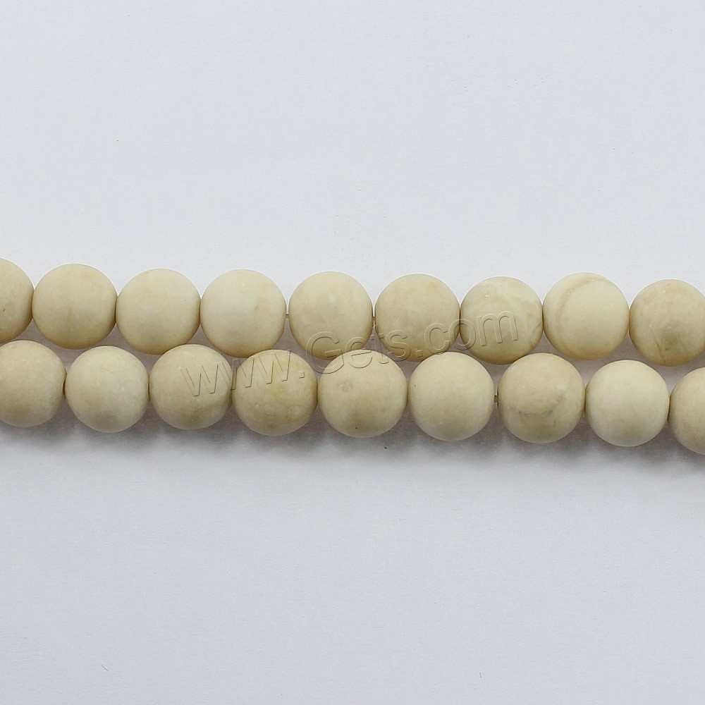 Riverstone Perle, Flussstein, rund, natürlich, verschiedene Größen vorhanden & satiniert, Bohrung:ca. 1-2mm, Länge:ca. 15.5 ZollInch, verkauft von Strang