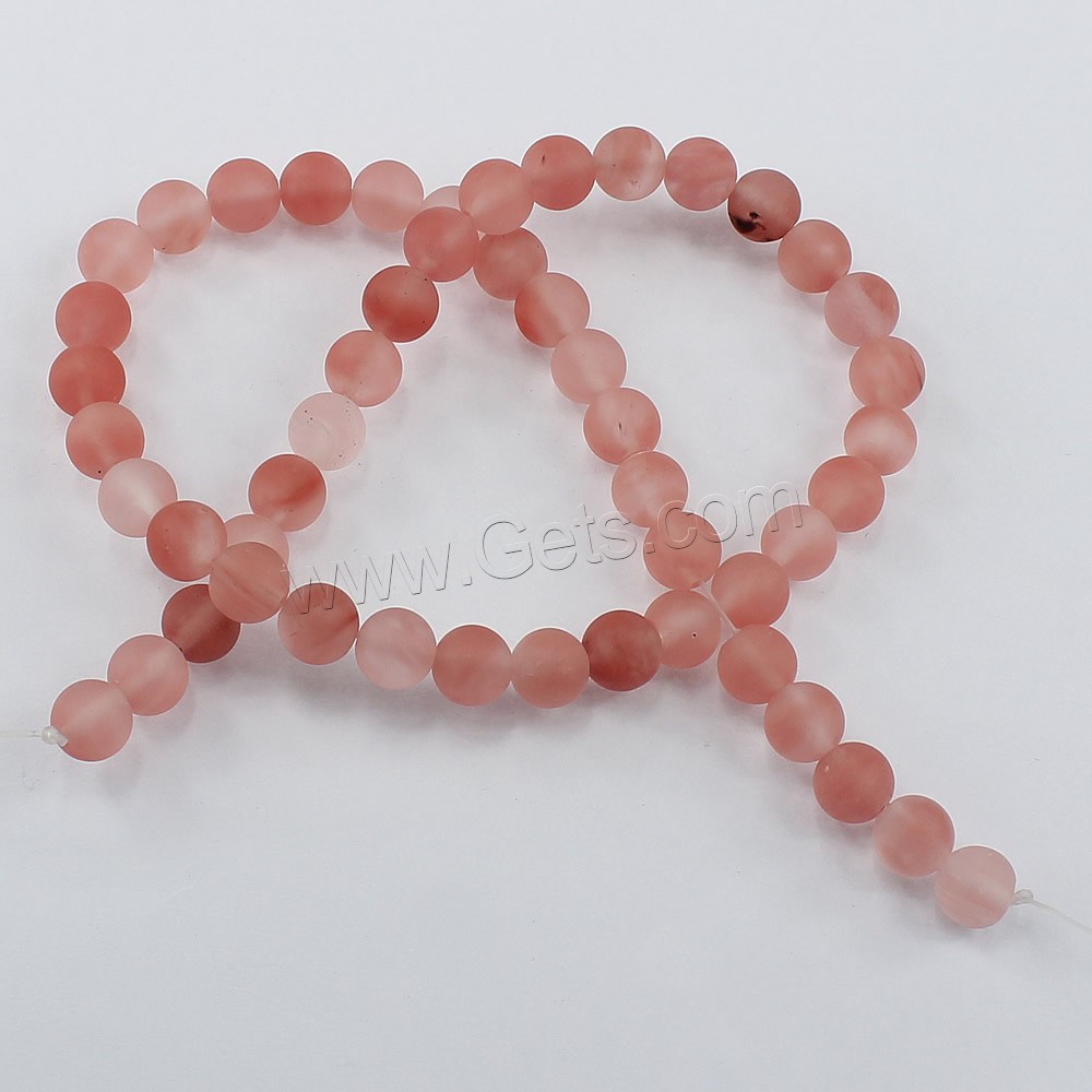 Cherry Quartz Beads, Round, natural, different size for choice & frosted, Hole:Approx 1-2mm, Length:Approx 15.5 Inch, Sold By Strand