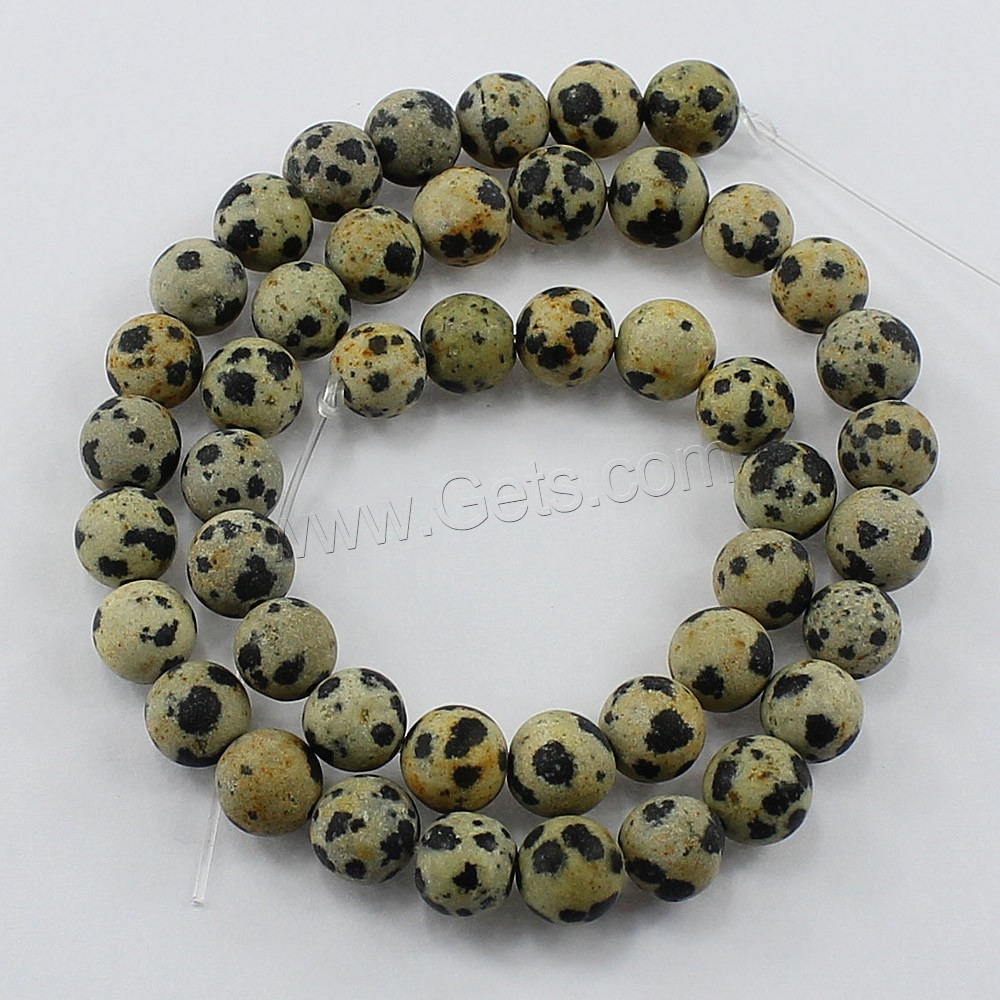 Dalmatian Beads, Round, natural, different size for choice & frosted, Hole:Approx 1-2mm, Length:Approx 14 Inch, Sold By Strand