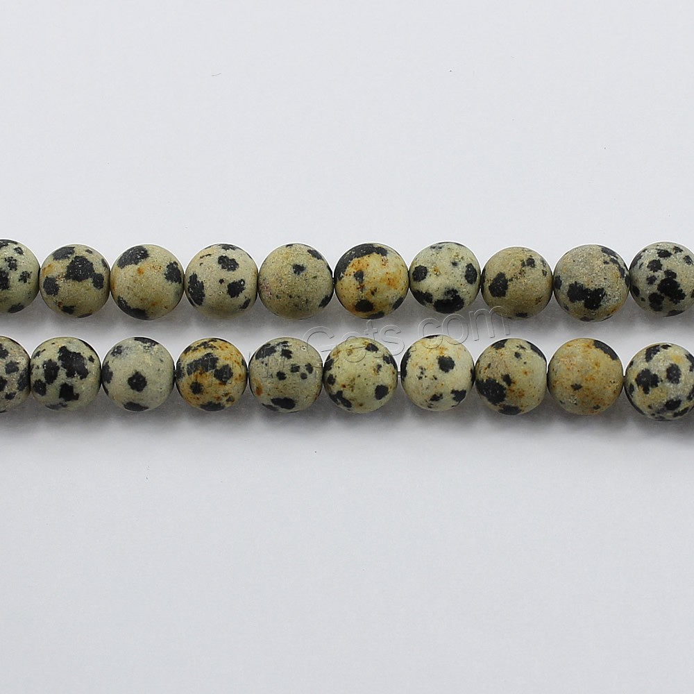 Dalmatian Beads, Round, natural, different size for choice & frosted, Hole:Approx 1-2mm, Length:Approx 14 Inch, Sold By Strand