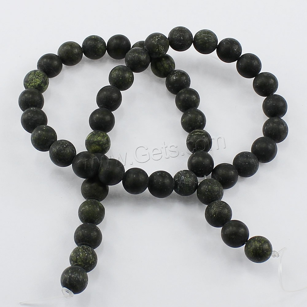 Russian Serpentine Beads, Round, natural, different size for choice & frosted, Hole:Approx 1-2mm, Length:Approx 15 Inch, Sold By Strand